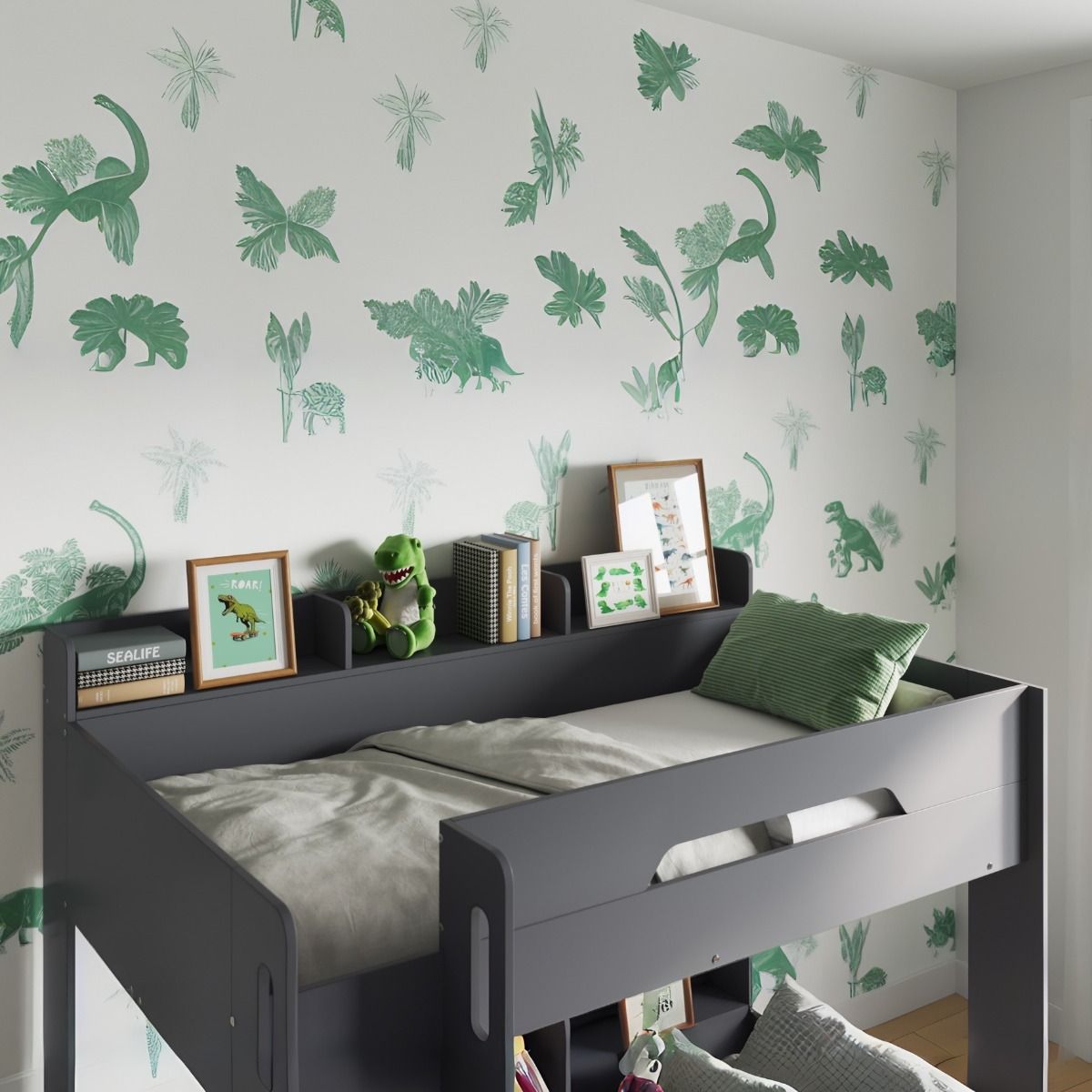 Flair Gravity Bunk Bed with Shelves Grey