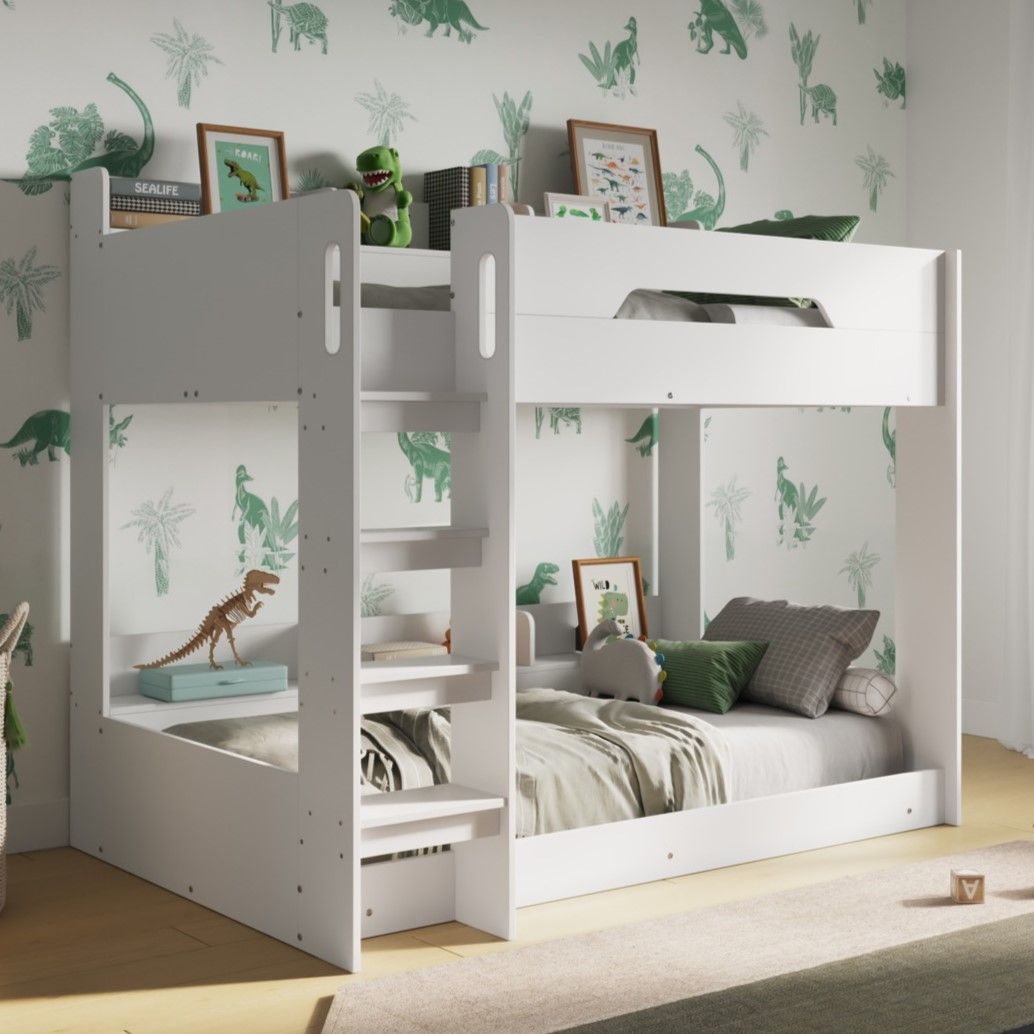 Flair Gravity Bunk Bed with Shelves White