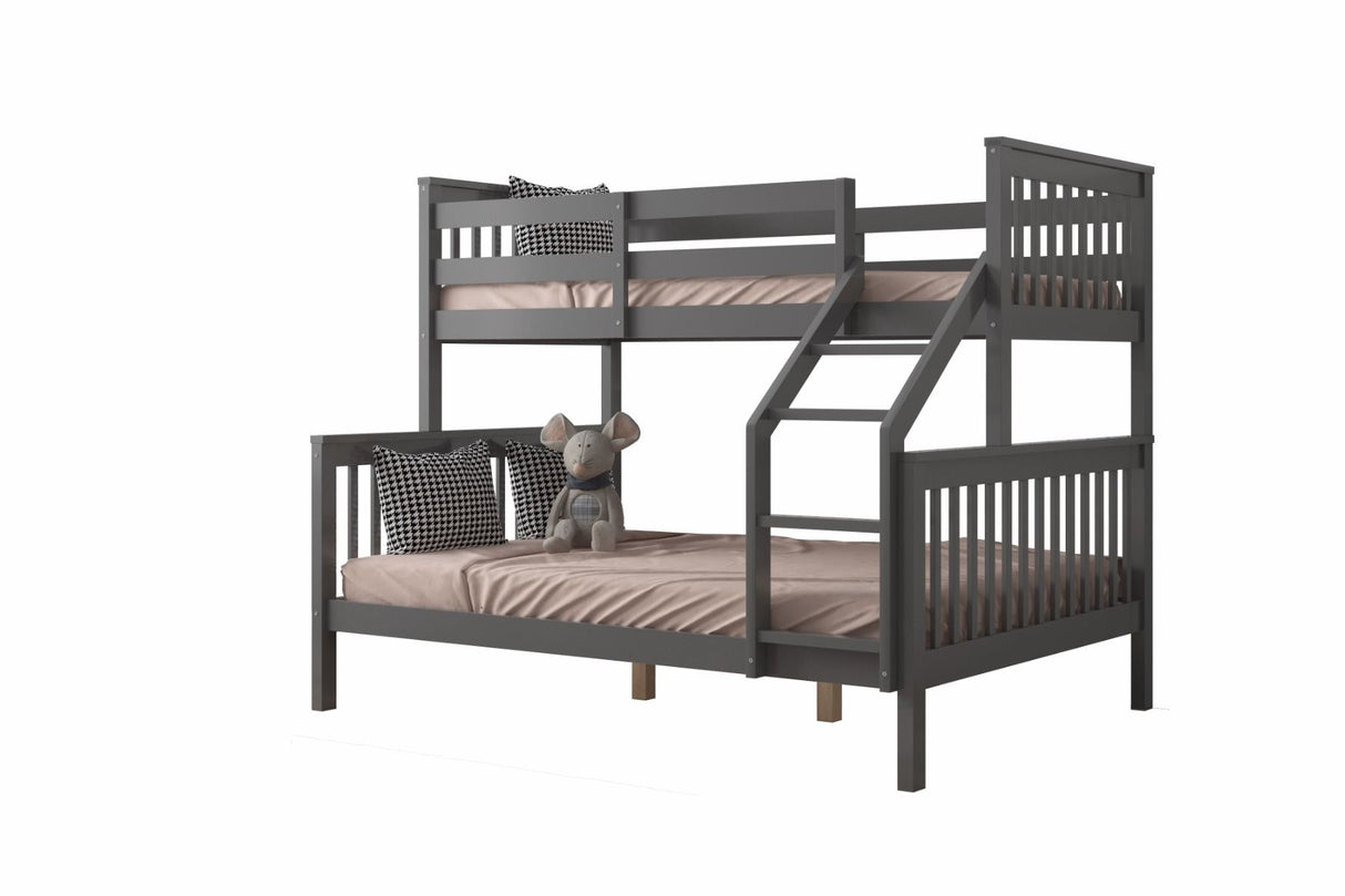 Flair Zoom Wooden Detachable Triple Bunk Bed Grey