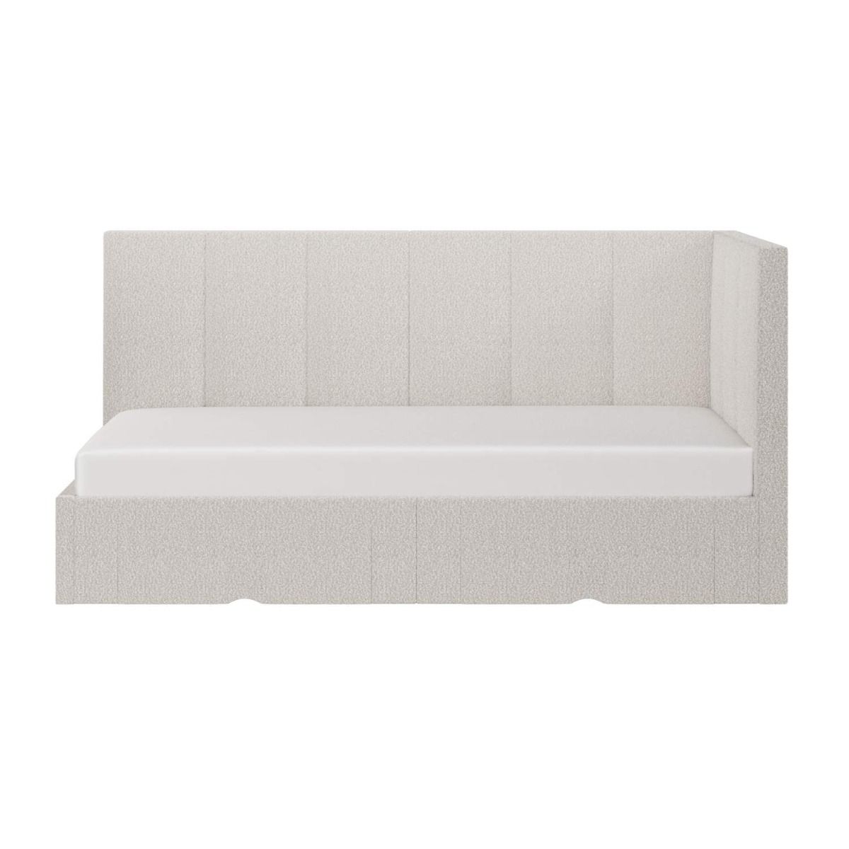 Flair Harley Boucle Corner Bed Frame with Storage Drawers Beige