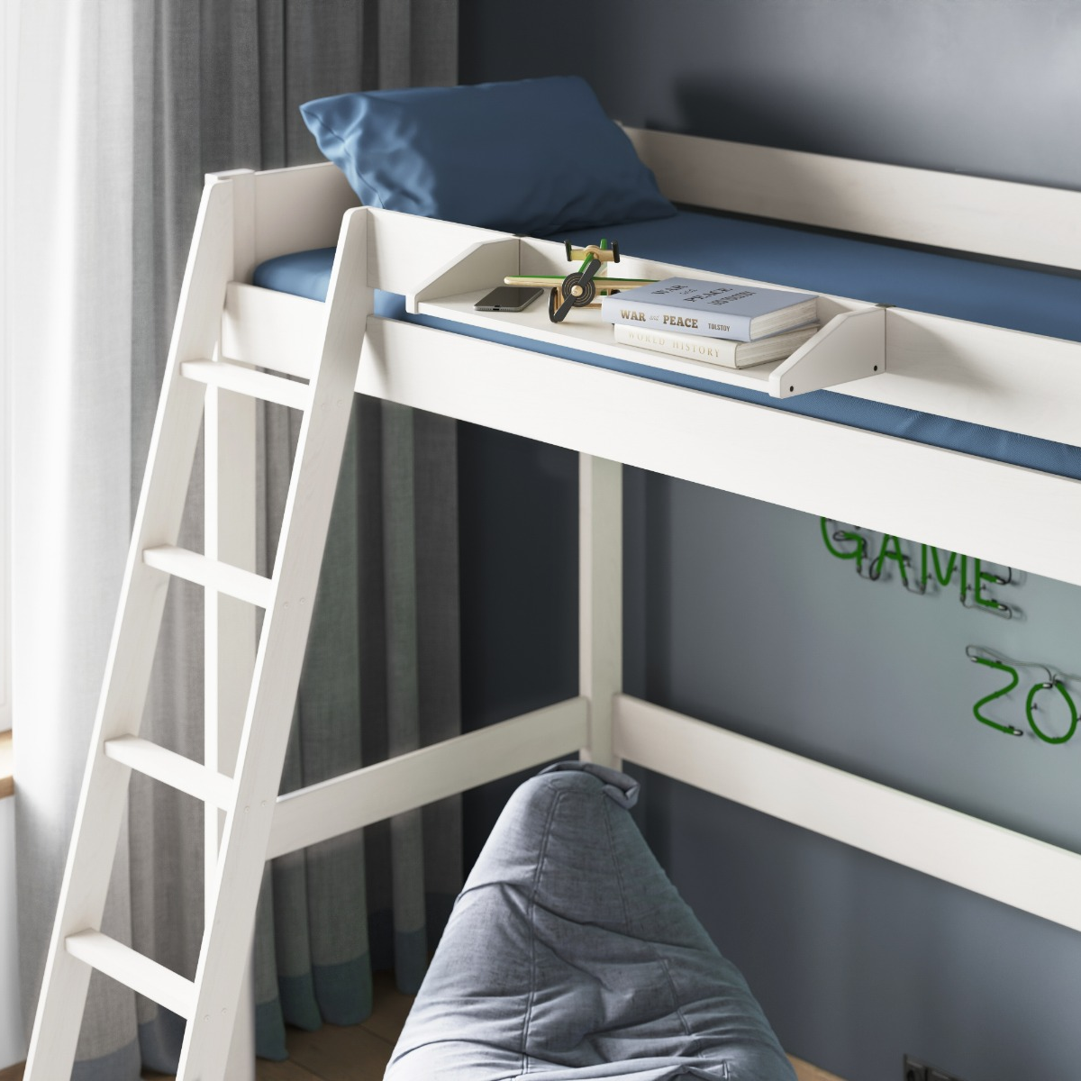 Noomi Hook On Shelf White (FSC Certified)