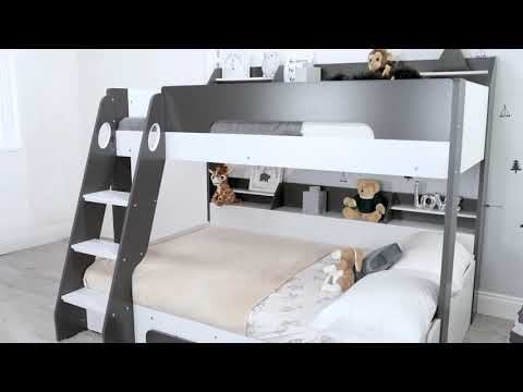 Flair Flick Triple Storage Bunk Bed Grey