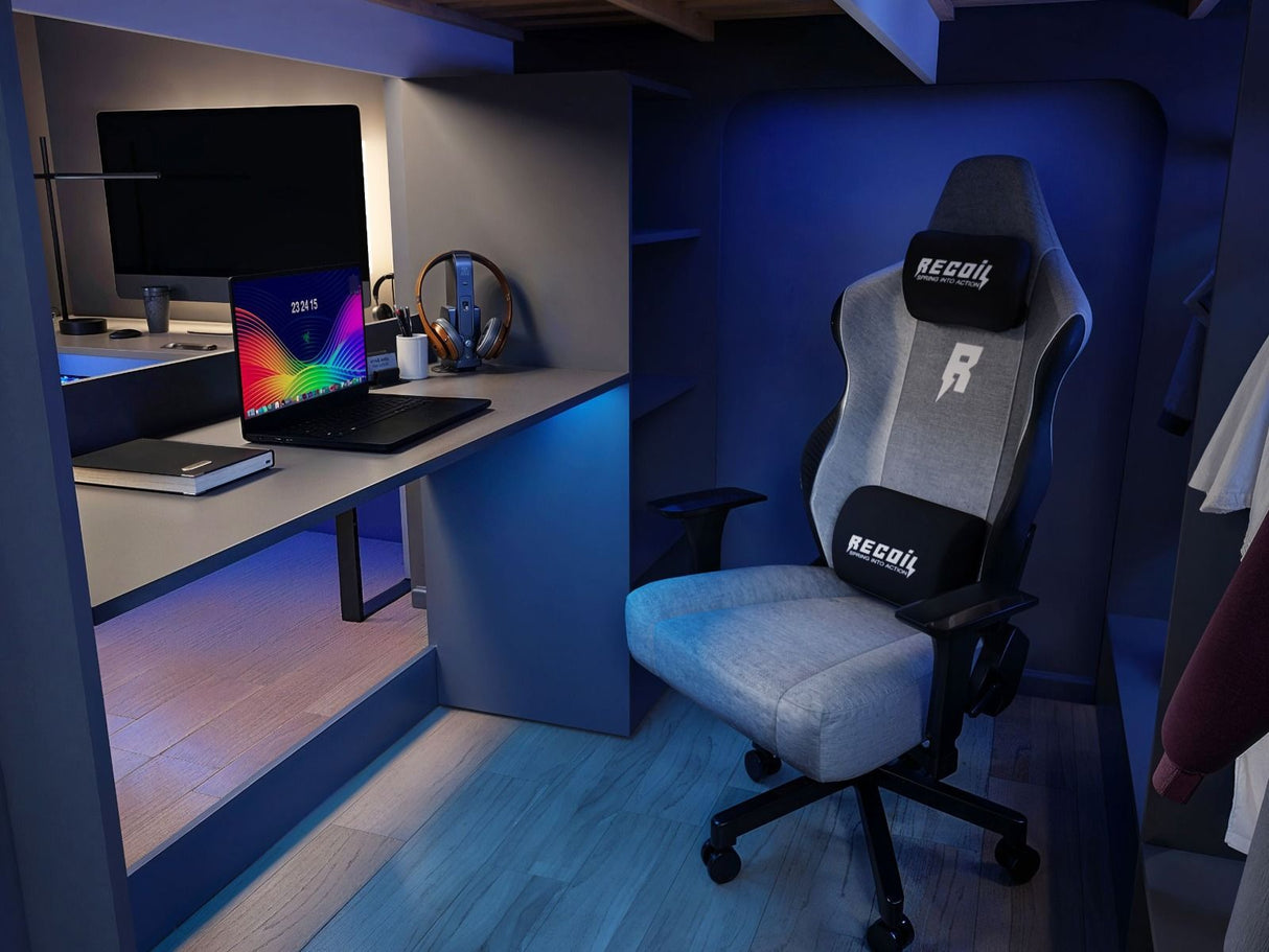 Recoil Dante Twin Gaming High Sleeper with Desk & Wardrobe