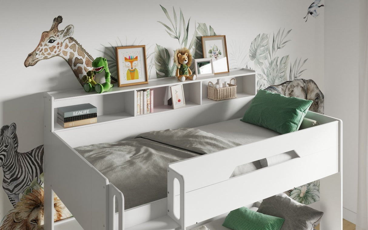Flair Interstellar Triple Bunk Bed with Storage White