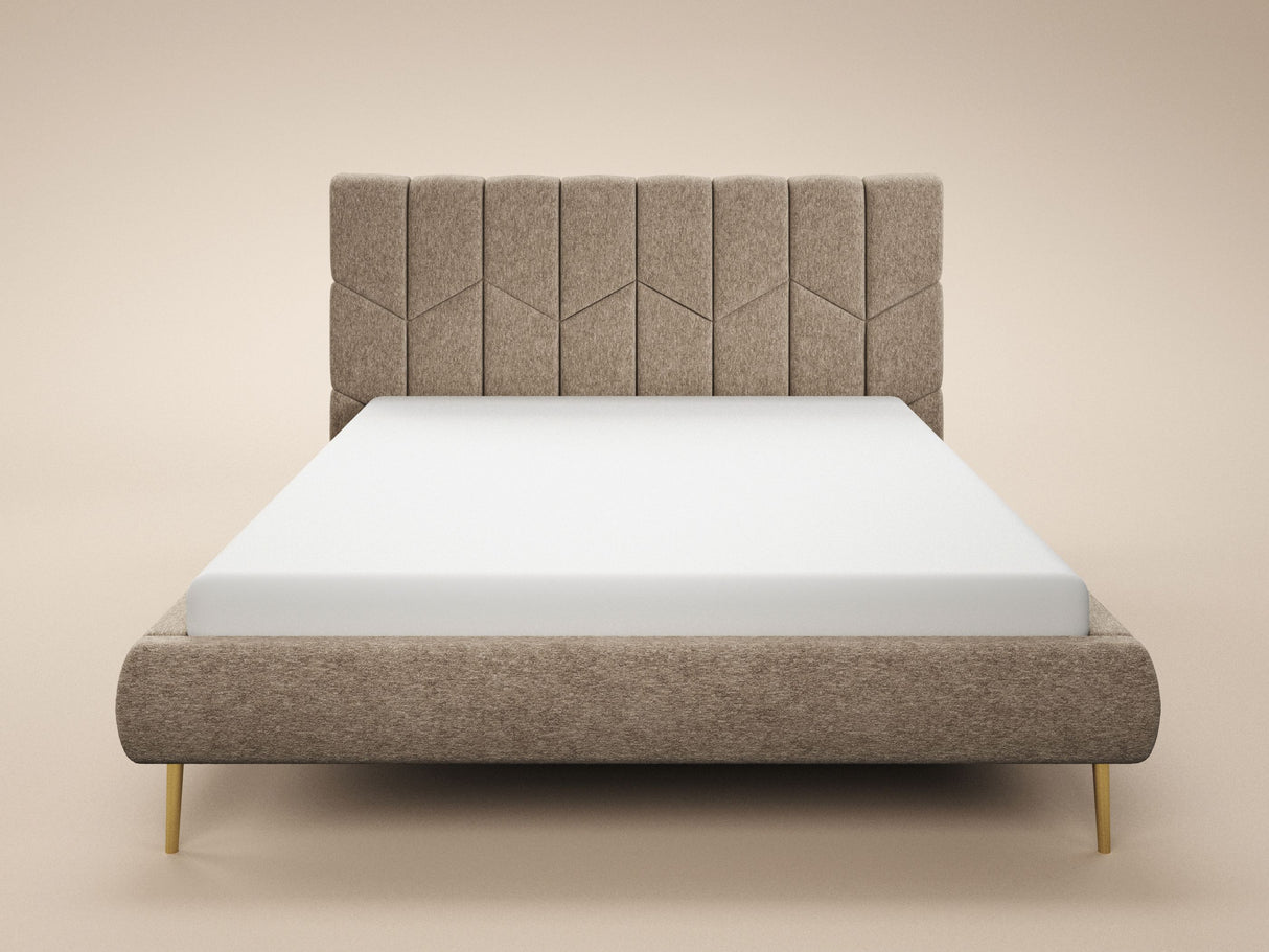 SOLACE+CO Isabela Double Chenille Bed Frame Frame Beige