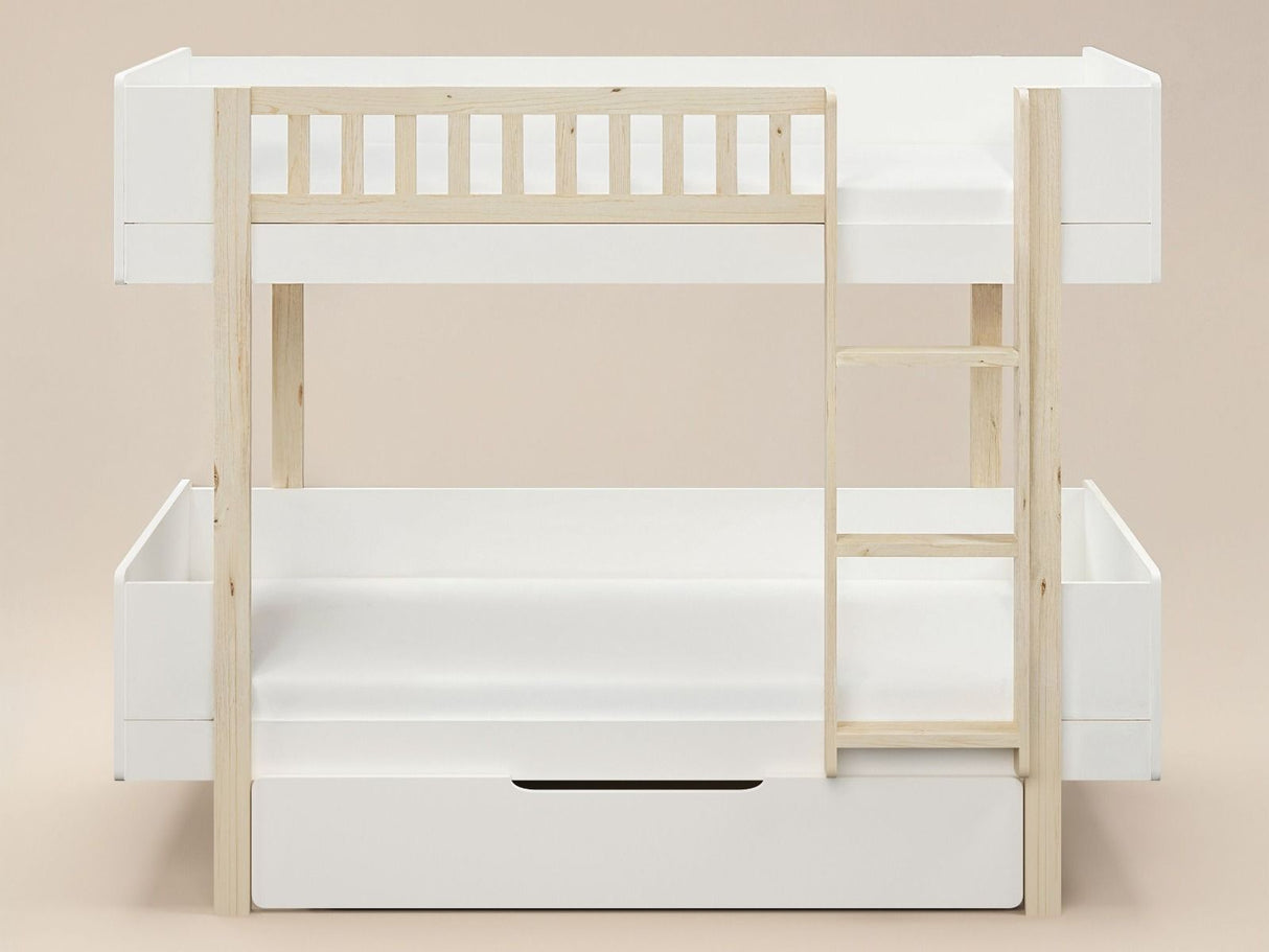 Noomi Kayla Bunk Bed with Storage White (FSC-Certified)