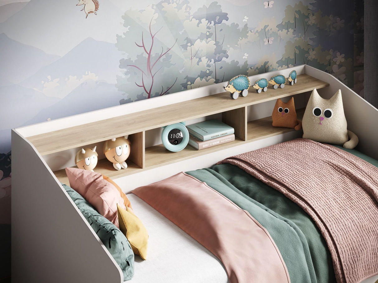 Flair Leni Day Bed with Drawers White & Oak