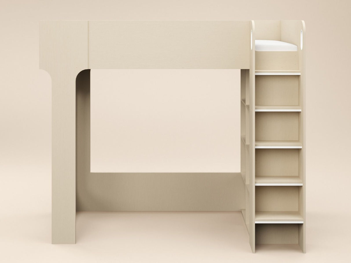 Flair Leo High Sleeper with Storage White Oak