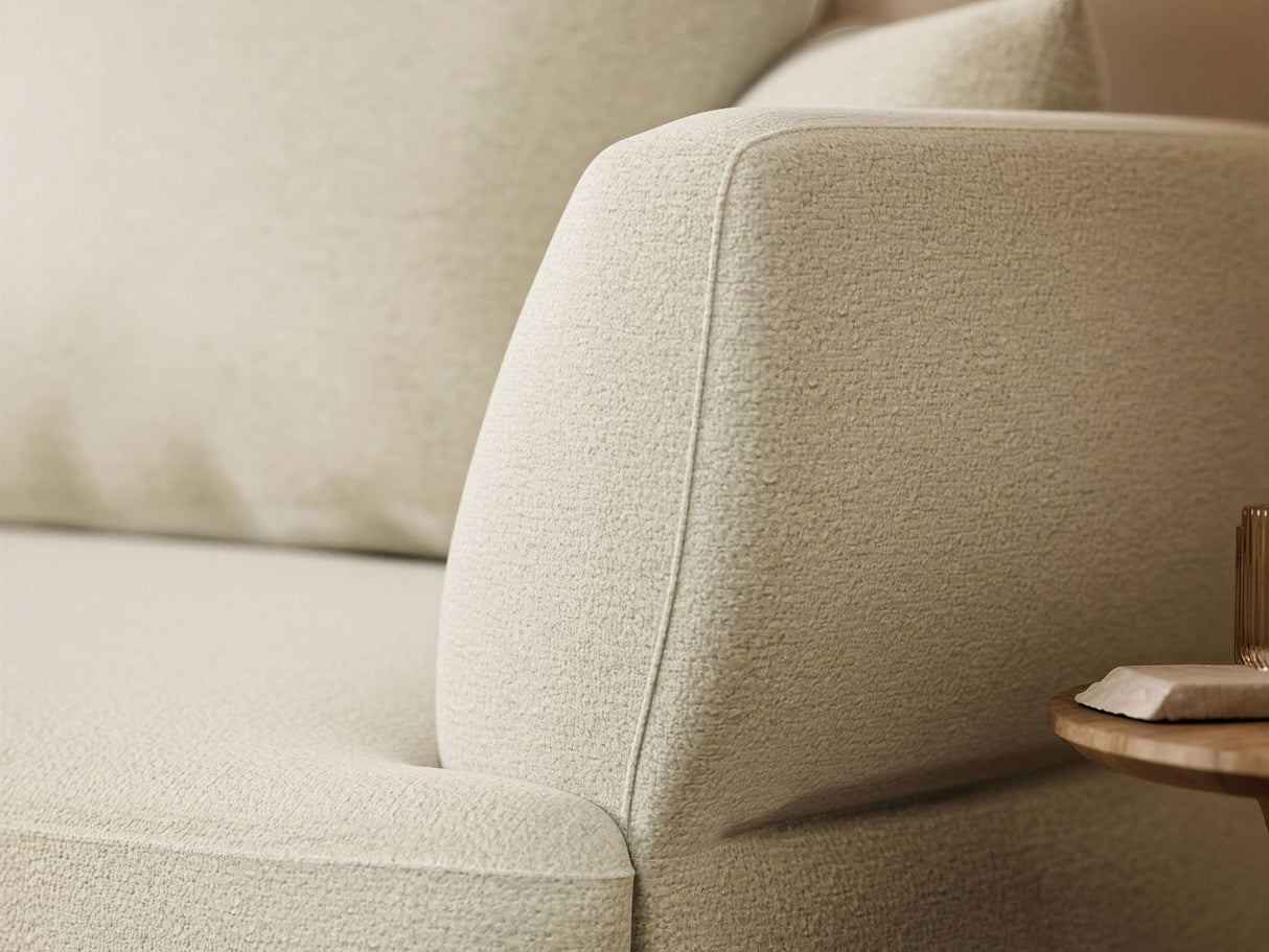 SOLACE+CO Lia Large L-shaped 4 Seater Sofa Cream Chenille