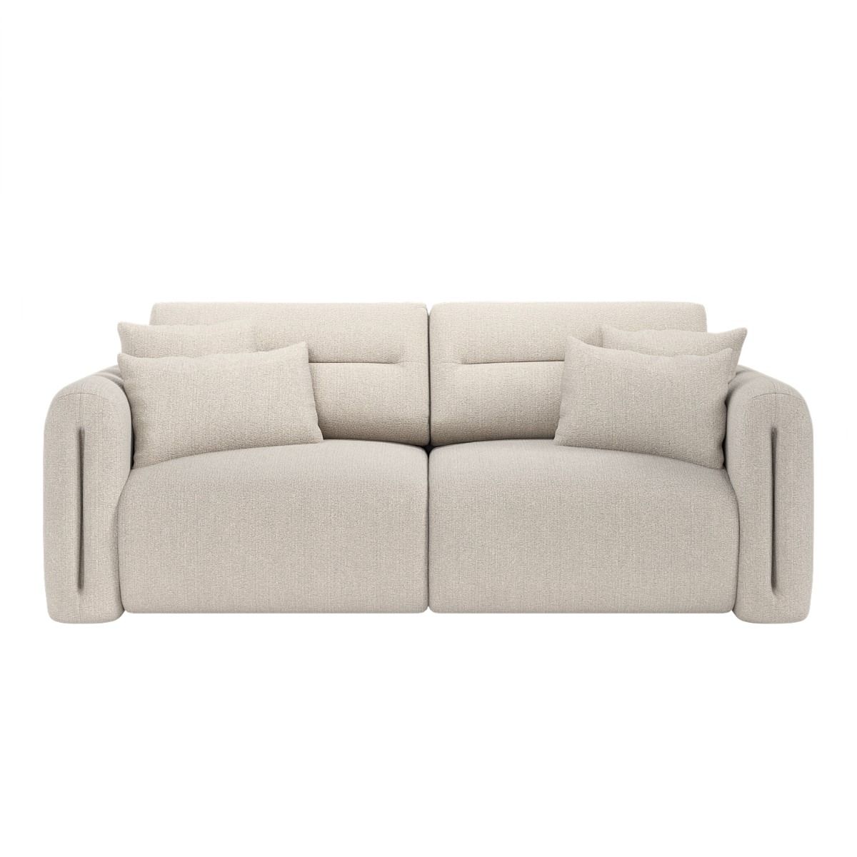 SOLACE+CO Mabel 3 Seater Sofa Beige Chenille
