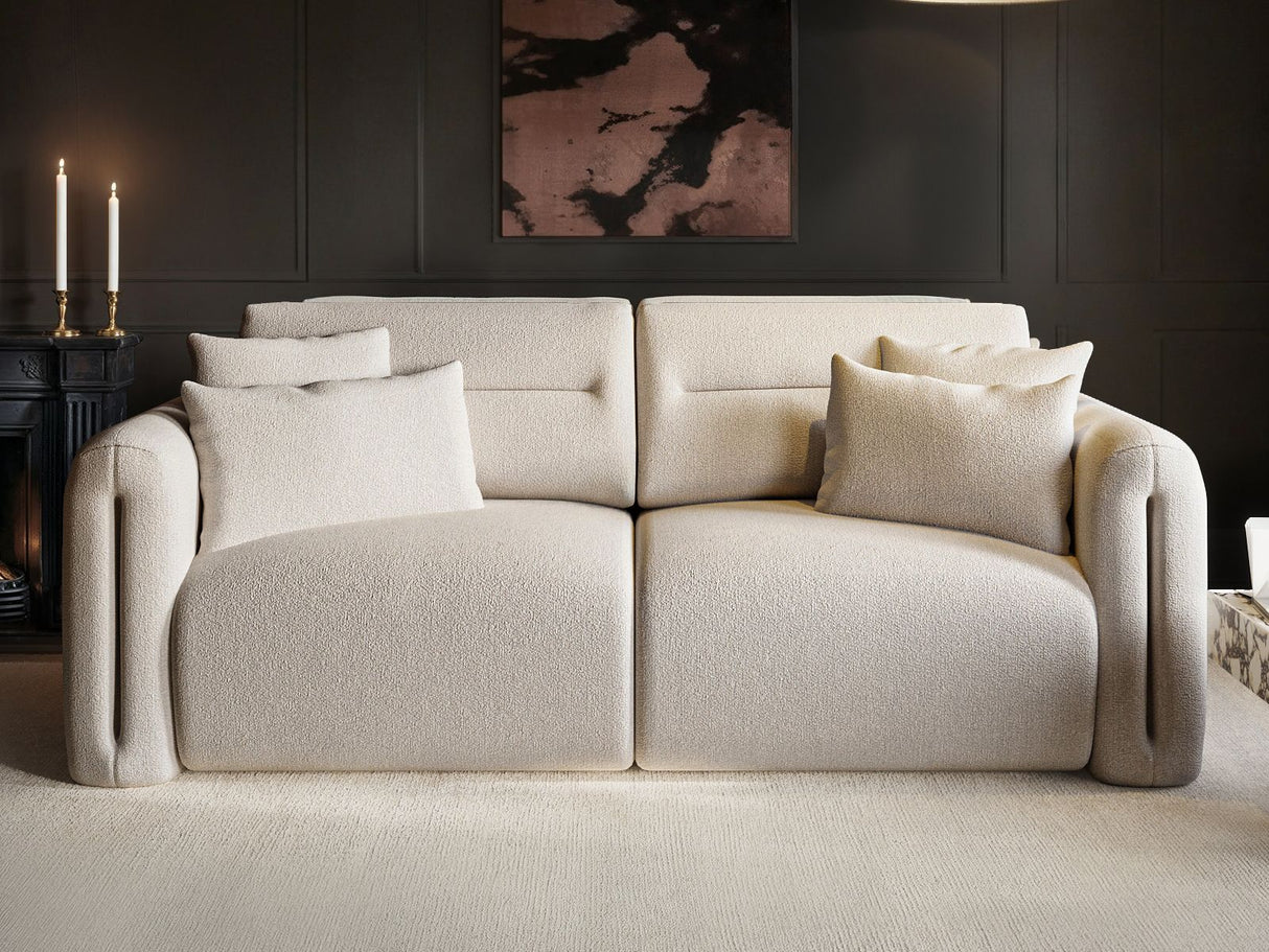 SOLACE+CO Mabel 3 Seater Sofa Beige Chenille