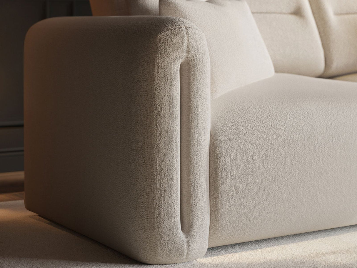 SOLACE+CO Mabel 3 Seater Sofa Beige Chenille