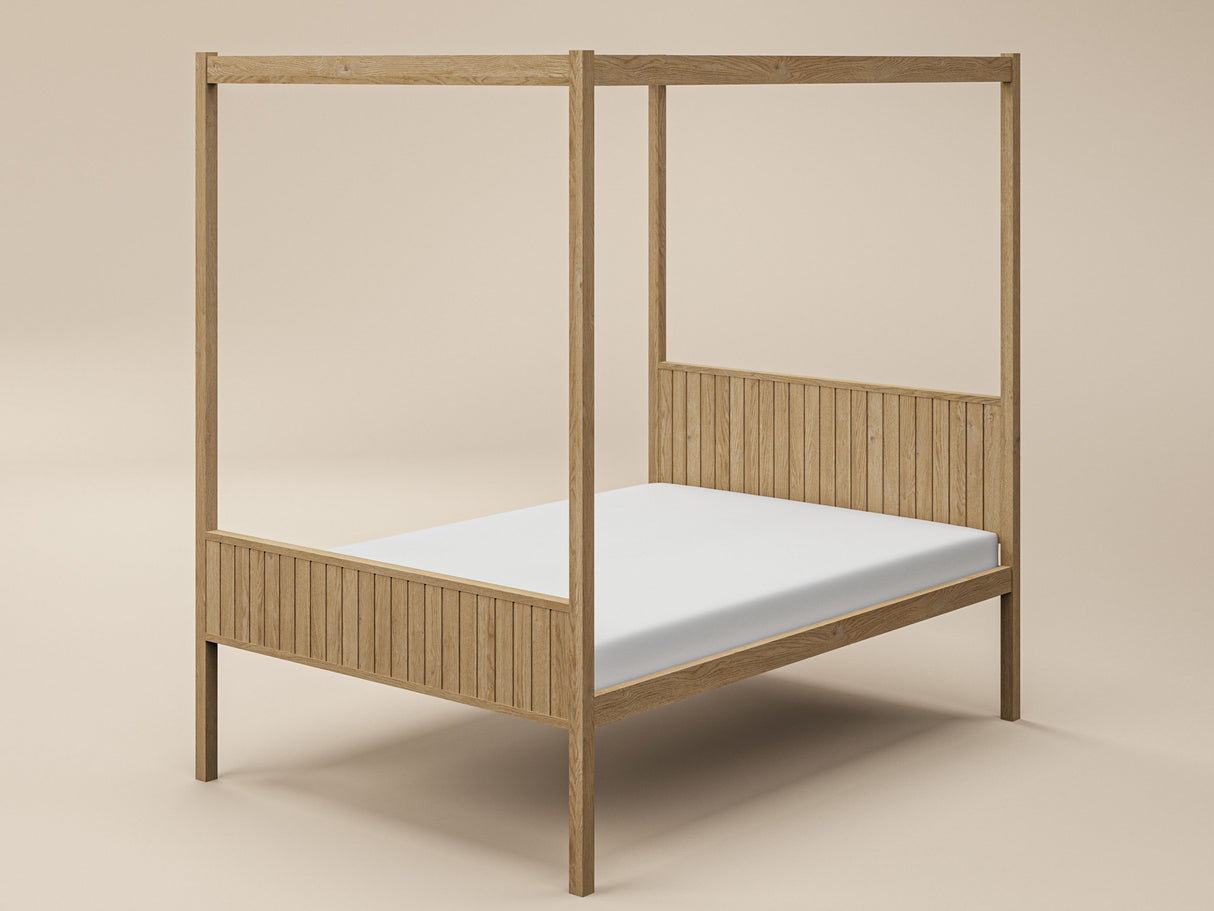 Flair Maddy 4 Poster Bed Frame Solid Pine Natural Double