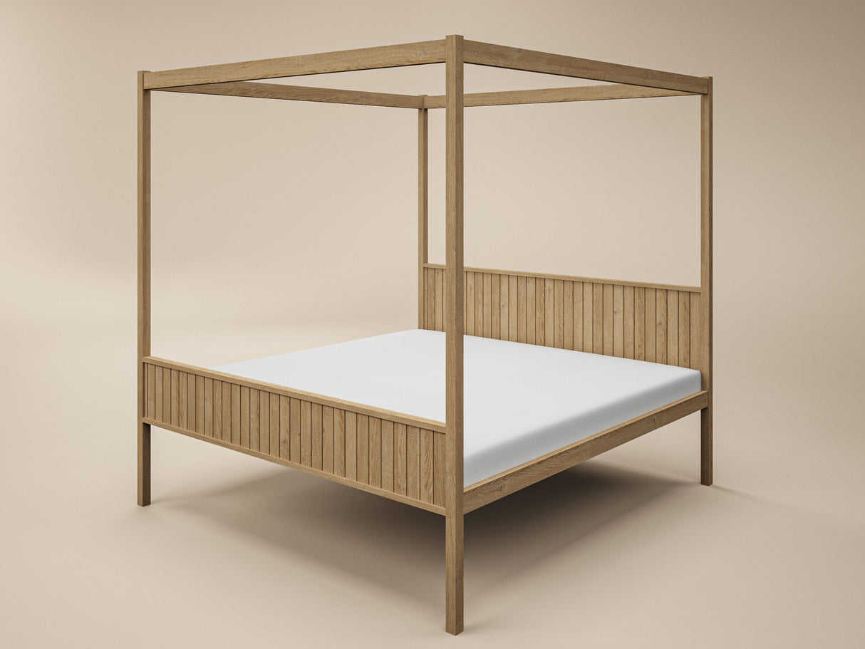 Flair Maddy 4 Poster Bed Frame Solid Pine Natural SuperKing
