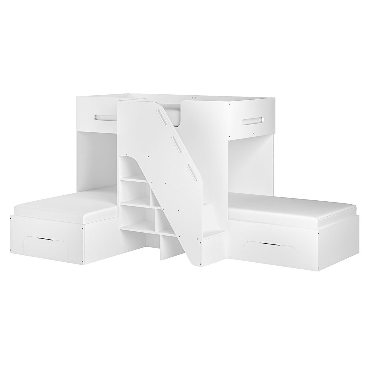 Flair Mason Staircase Triple Sleeper with Storage White