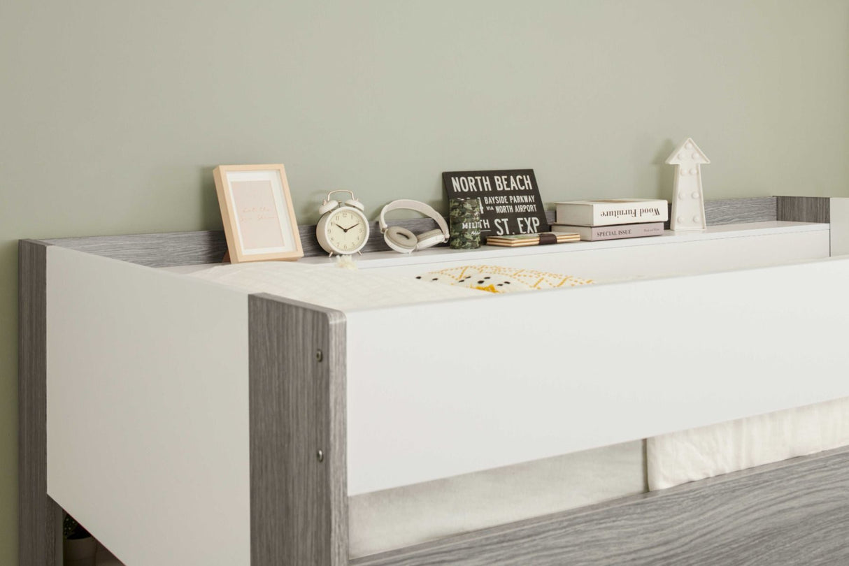 Flair Hampton High Sleeper with Wardrobe White & Grey