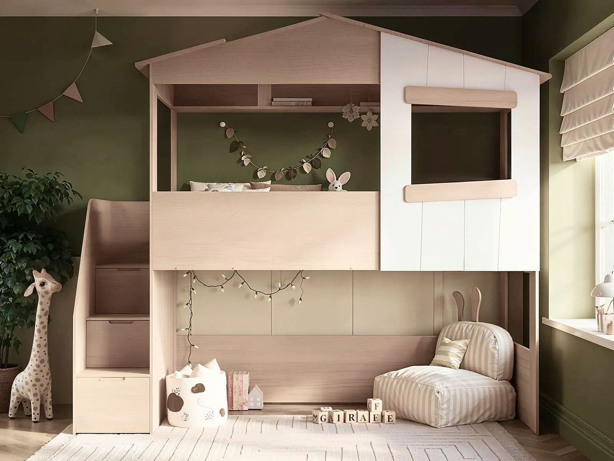 Flair Dreamland House Staircase Mid Sleeper Oak & White
