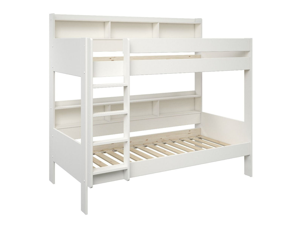 Noomi Bodie Solid Wood Storage Bunk Bed White (FSC-Certified)