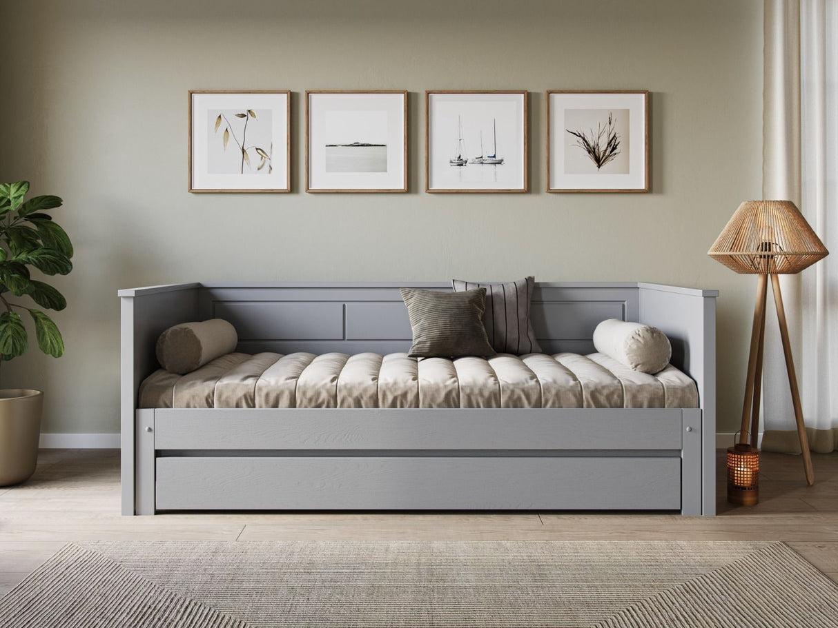 Noomi Erika Guest Bed with Drawer Grey (FSC-Certified)