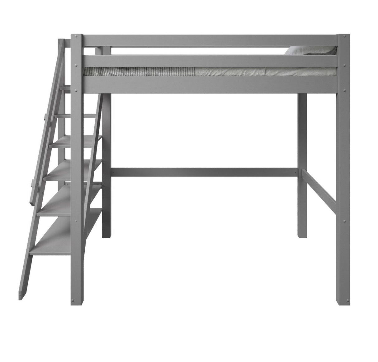 Noomi Studio Staircase Loft Bed Double High Sleeper Grey (FSC-Certified)
