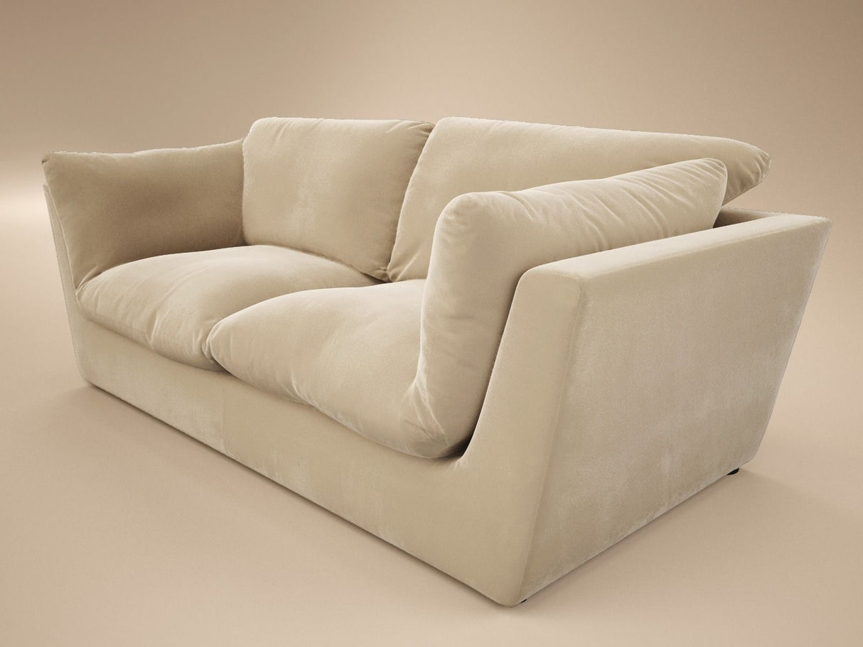 SOLACE+CO Orson 3 Seater Sofa Beige Velvet