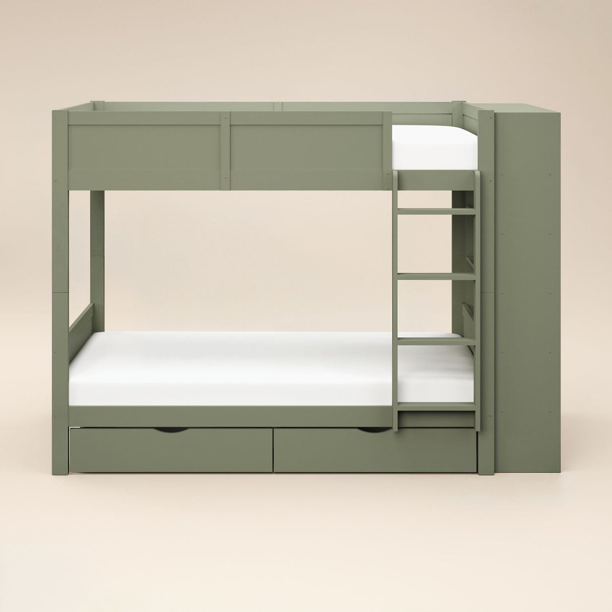 Flair Ruby Wooden Bunk Bed with Storage Green