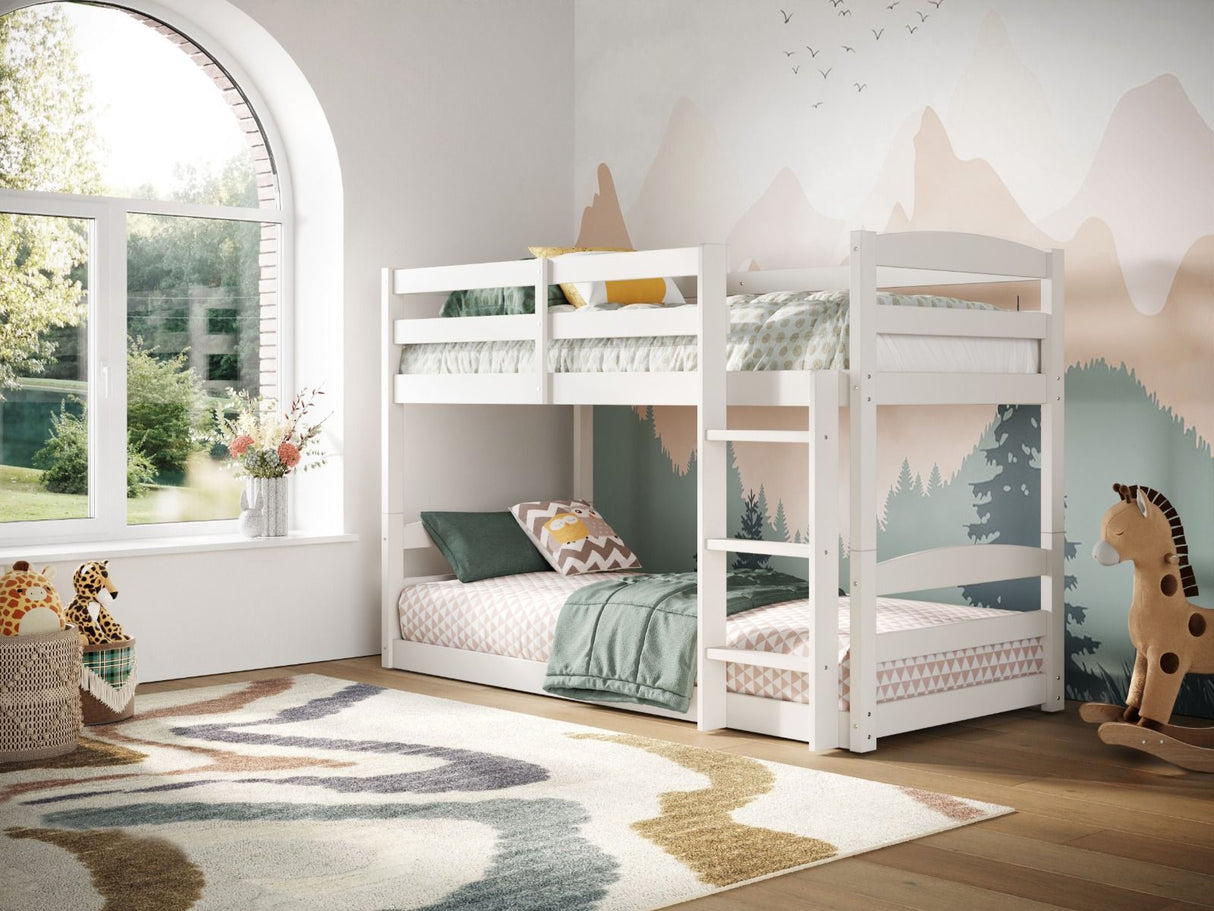 Flair Shasha Low Shorty Wooden Detachable Bunk Bed White