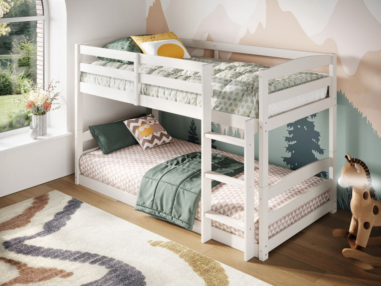 Flair Shasha Low Wooden Detachable Bunk Bed White