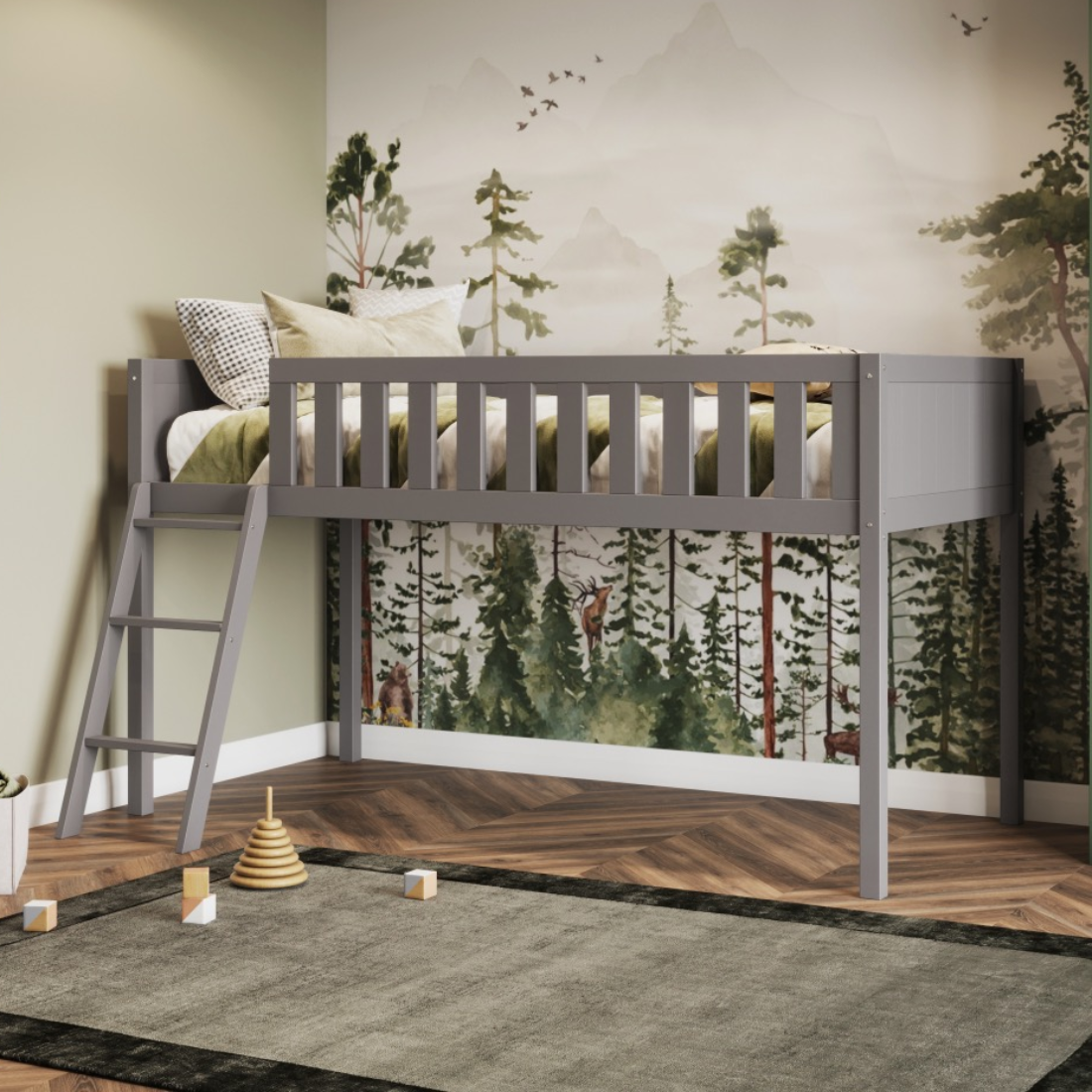 Flair Bea Mid Sleeper Cabin Bed Grey