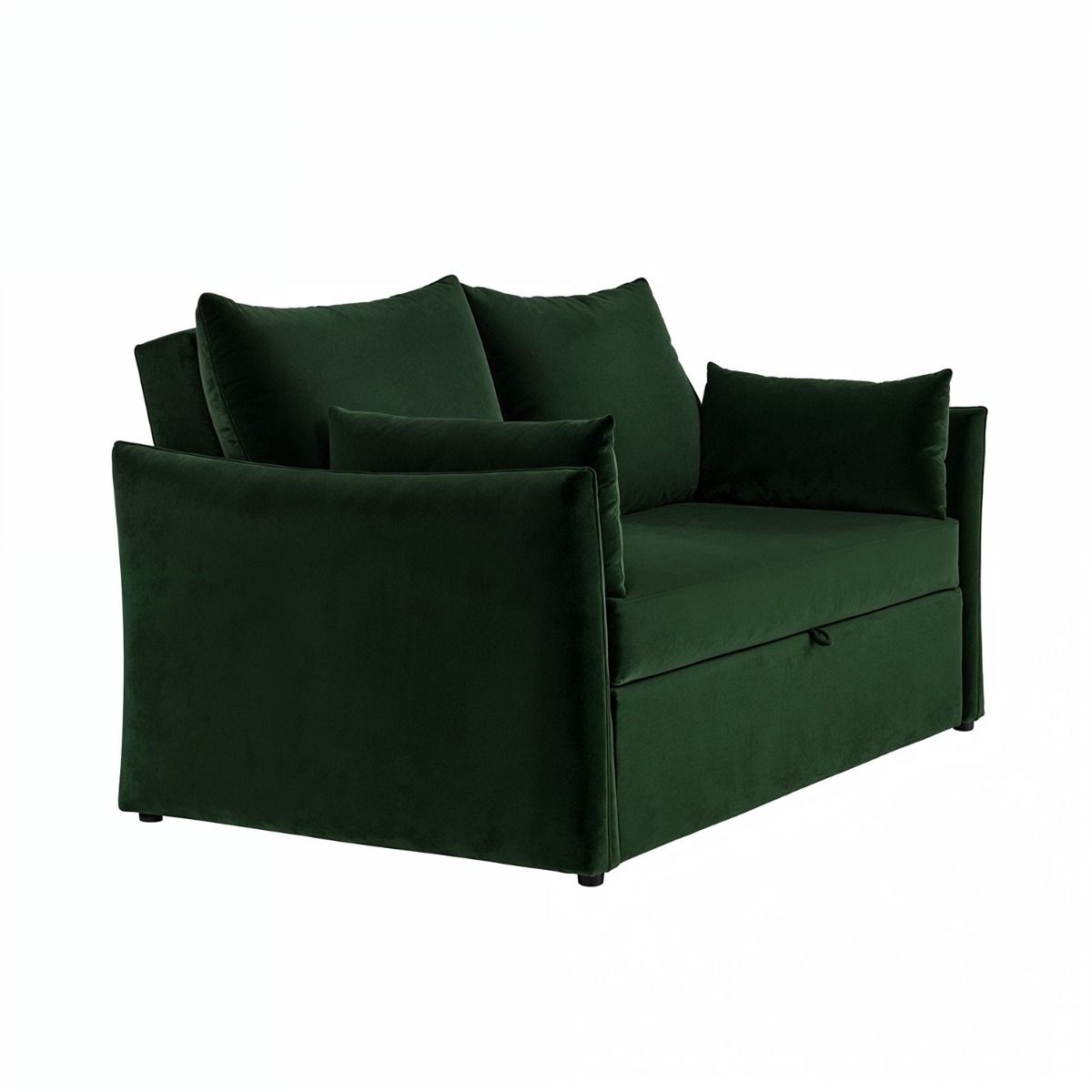 SOLACE+CO Skyler 2 Seater Sofa Bed Bottle Green Velvet