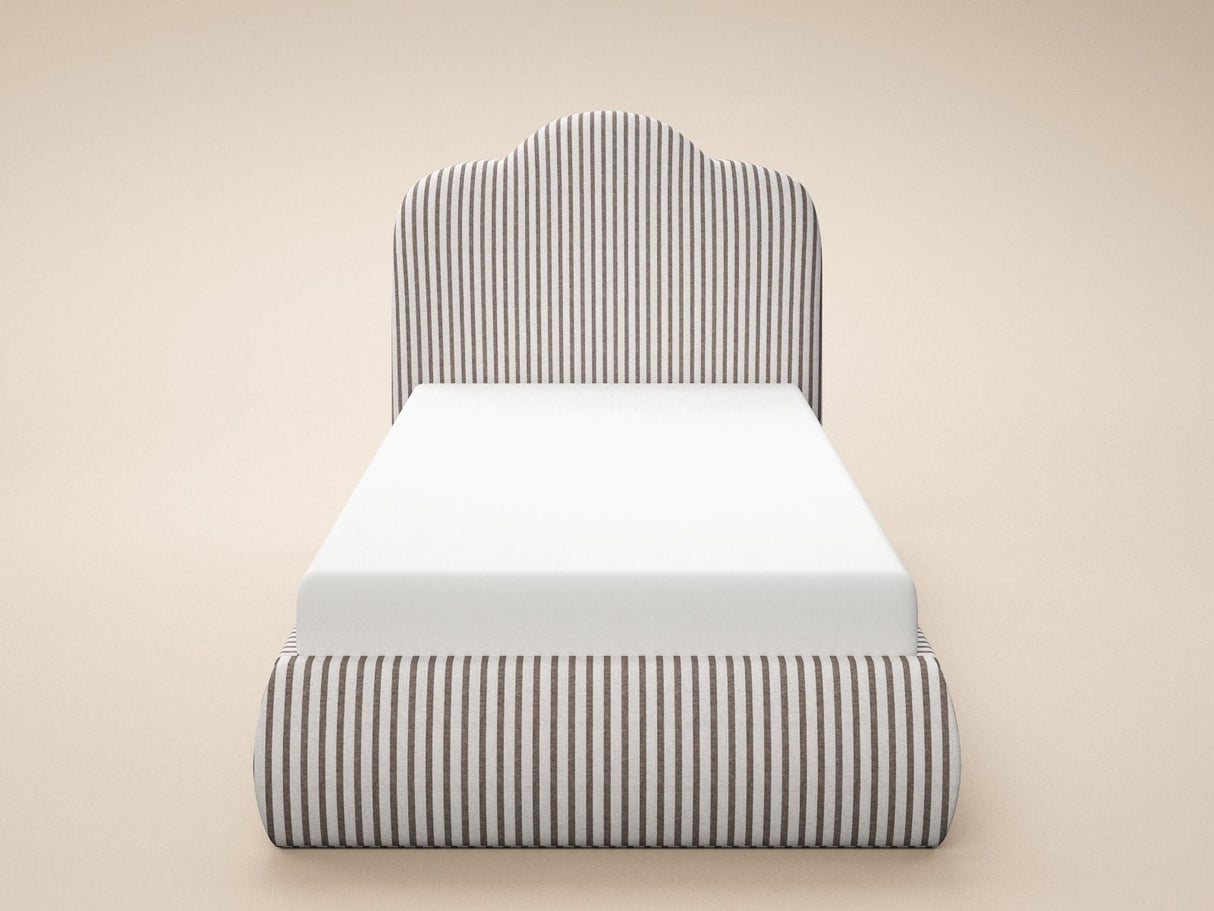 SOLACE+CO Skylynn Cloud Ottoman Single Bed Brown Striped