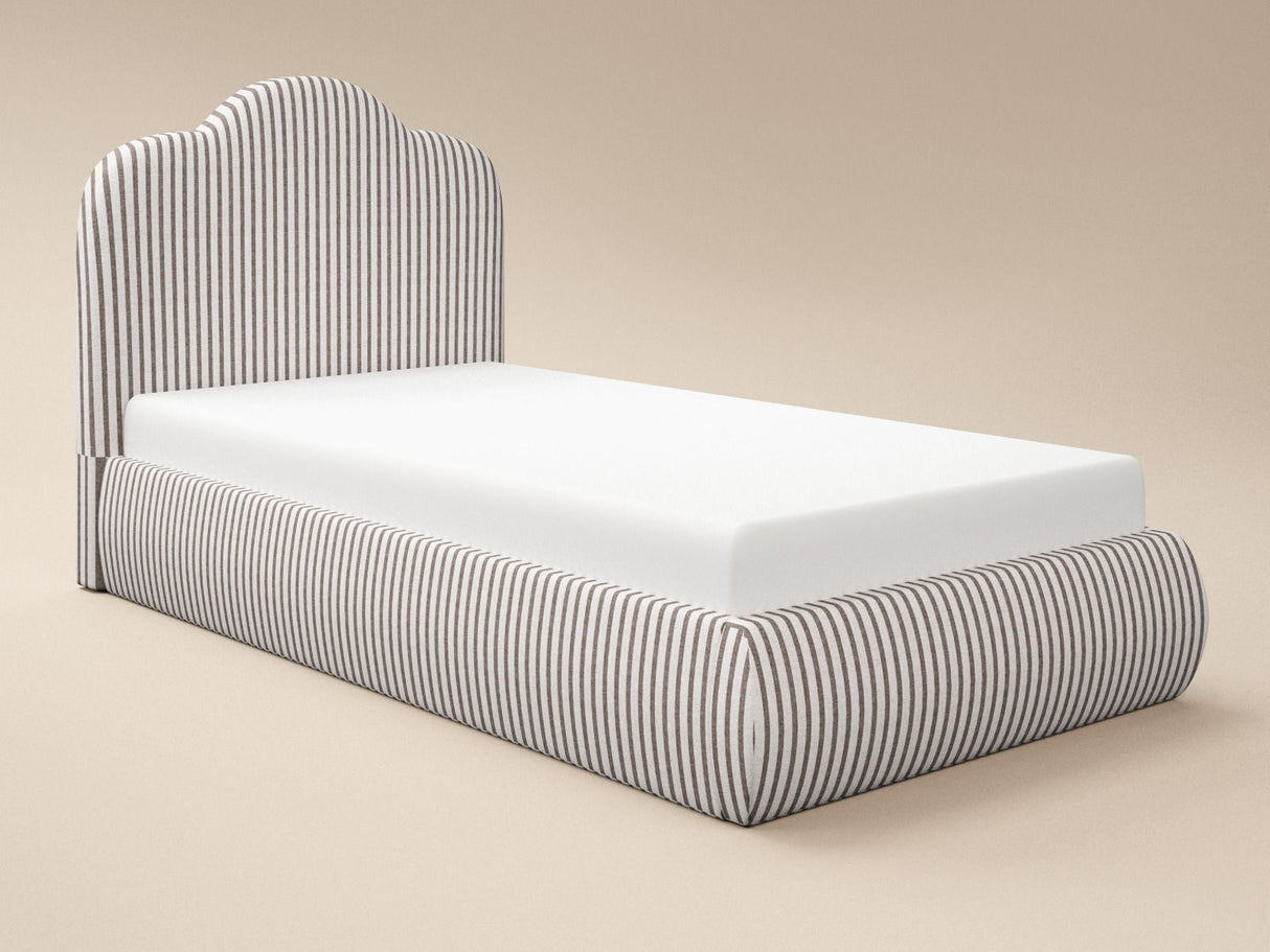 SOLACE+CO Skylynn Cloud Ottoman Single Bed Brown Striped