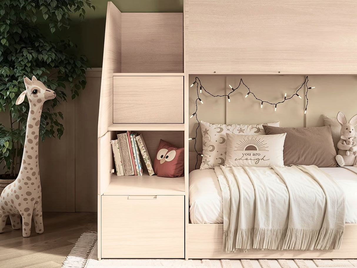 Flair Dreamland House Staircase Bunk Oak & White
