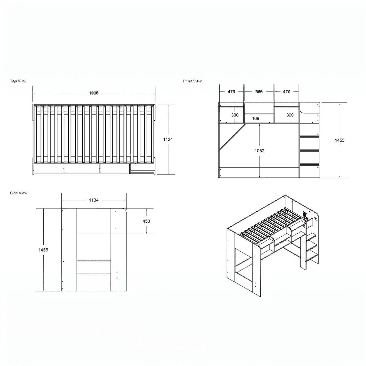 Flair Wizard Junior High Cabin Station with Storage