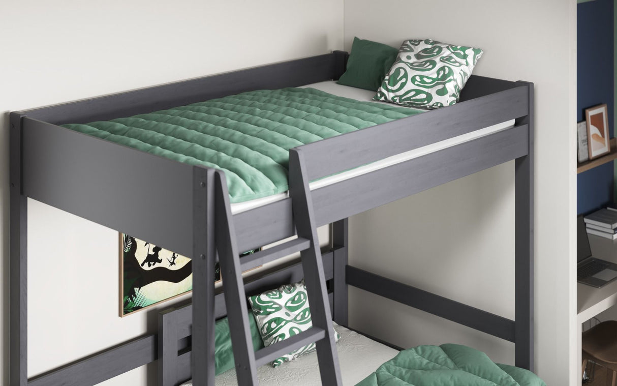 Noomi Tera Double/Double L Shaped Bunk Bed Grey (FSC-Certified)