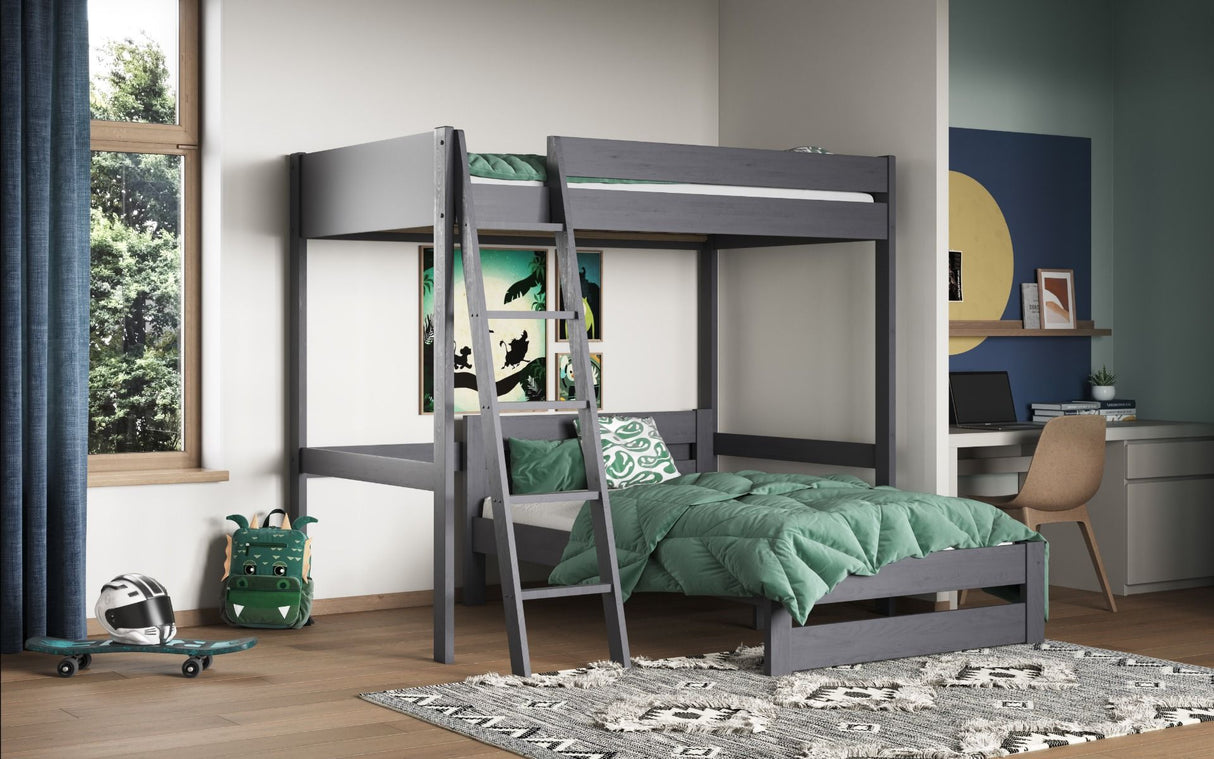 Noomi Tera Double/Double L Shaped Bunk Bed Grey (FSC-Certified)