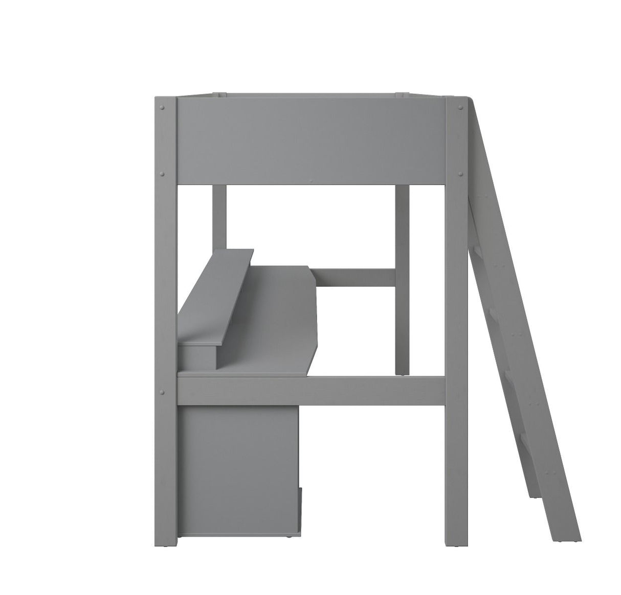 Noomi Tera Solid Wood Small Double Gaming High Sleeper Grey (FSC-Certified)