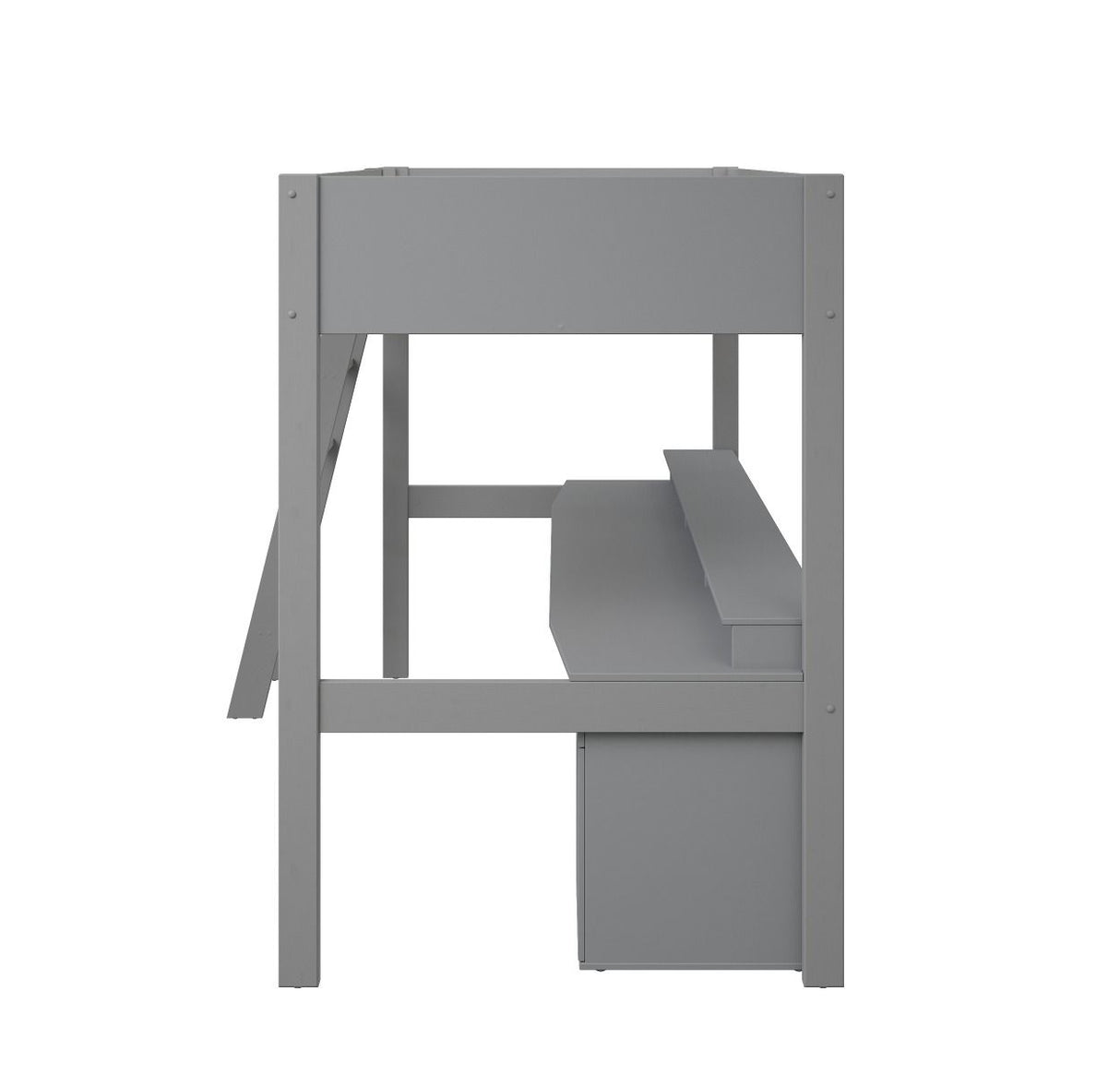 Noomi Tera Solid Wood Small Double Gaming High Sleeper Grey (FSC-Certified)