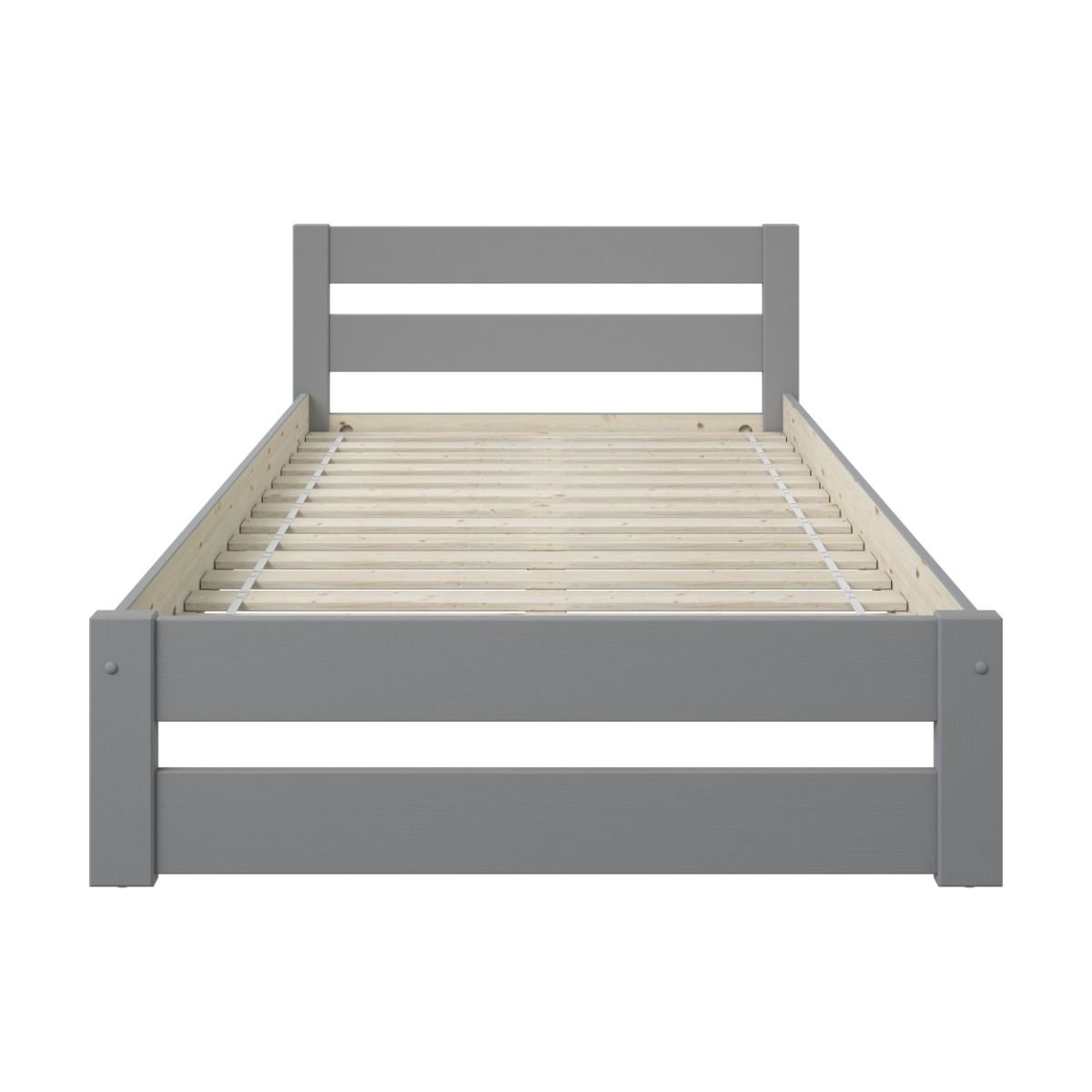 Noomi Tera Solid Wood Small Double Bed Grey (FSC-Certified)