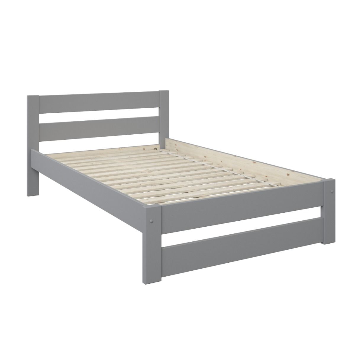 Noomi Tera Solid Wood Small Double Bed Grey (FSC-Certified)