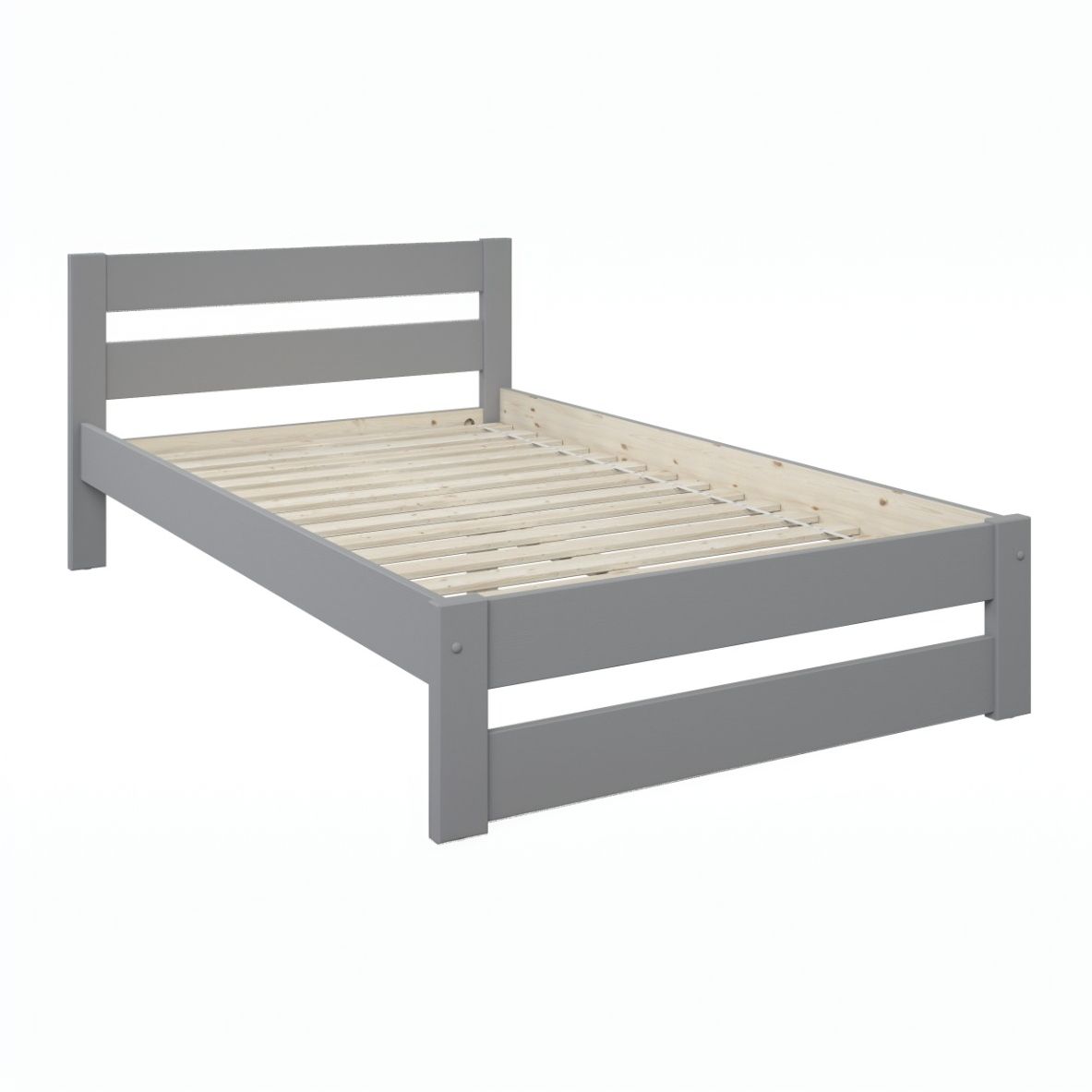 Noomi Tera Solid Wood Small Double Bed Grey (FSC-Certified)