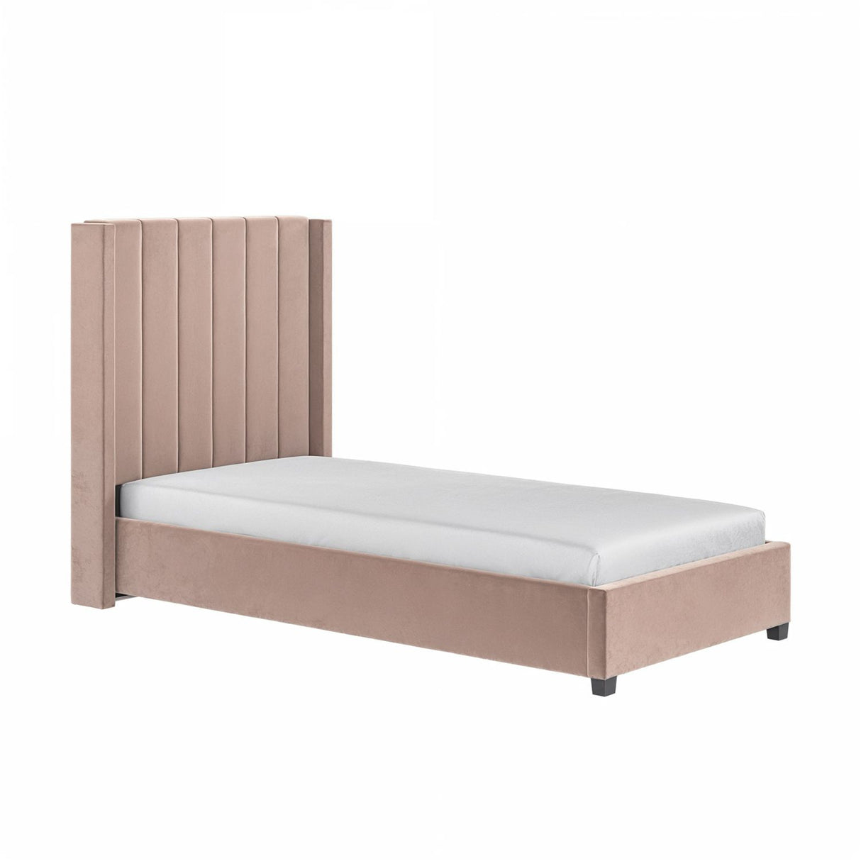 Flair Tiggy Single Ottoman Bed Velvet Pink