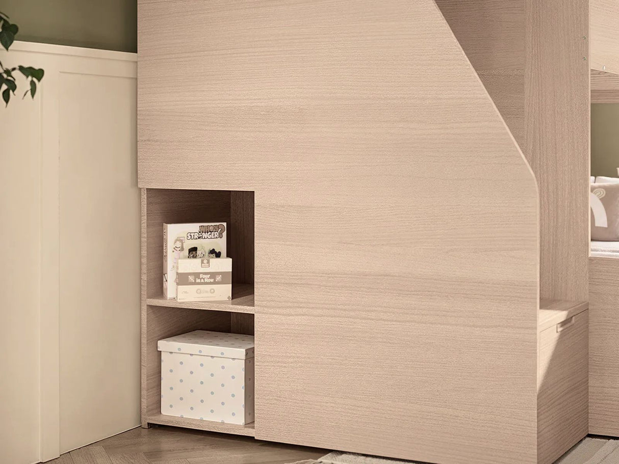 Flair Dreamland House Triple Sleeper with Staircase White & Oak