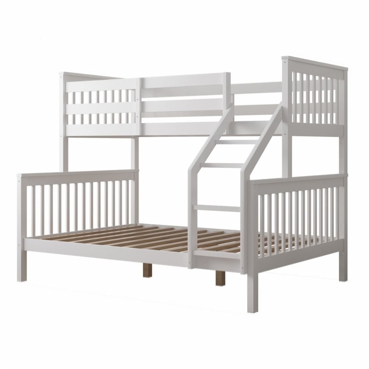 Flair Zoom Wooden Detachable Triple Bunk Bed White