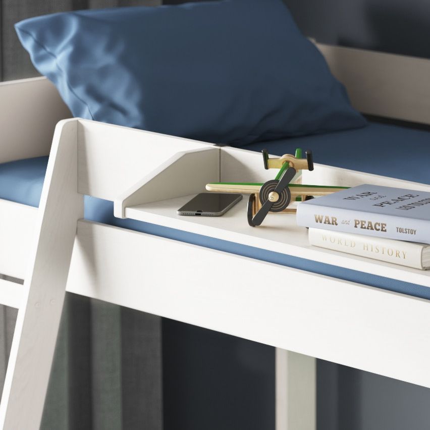 Noomi Nora Solid Wood Mid Sleeper Full Set White (FSC-Certified)
