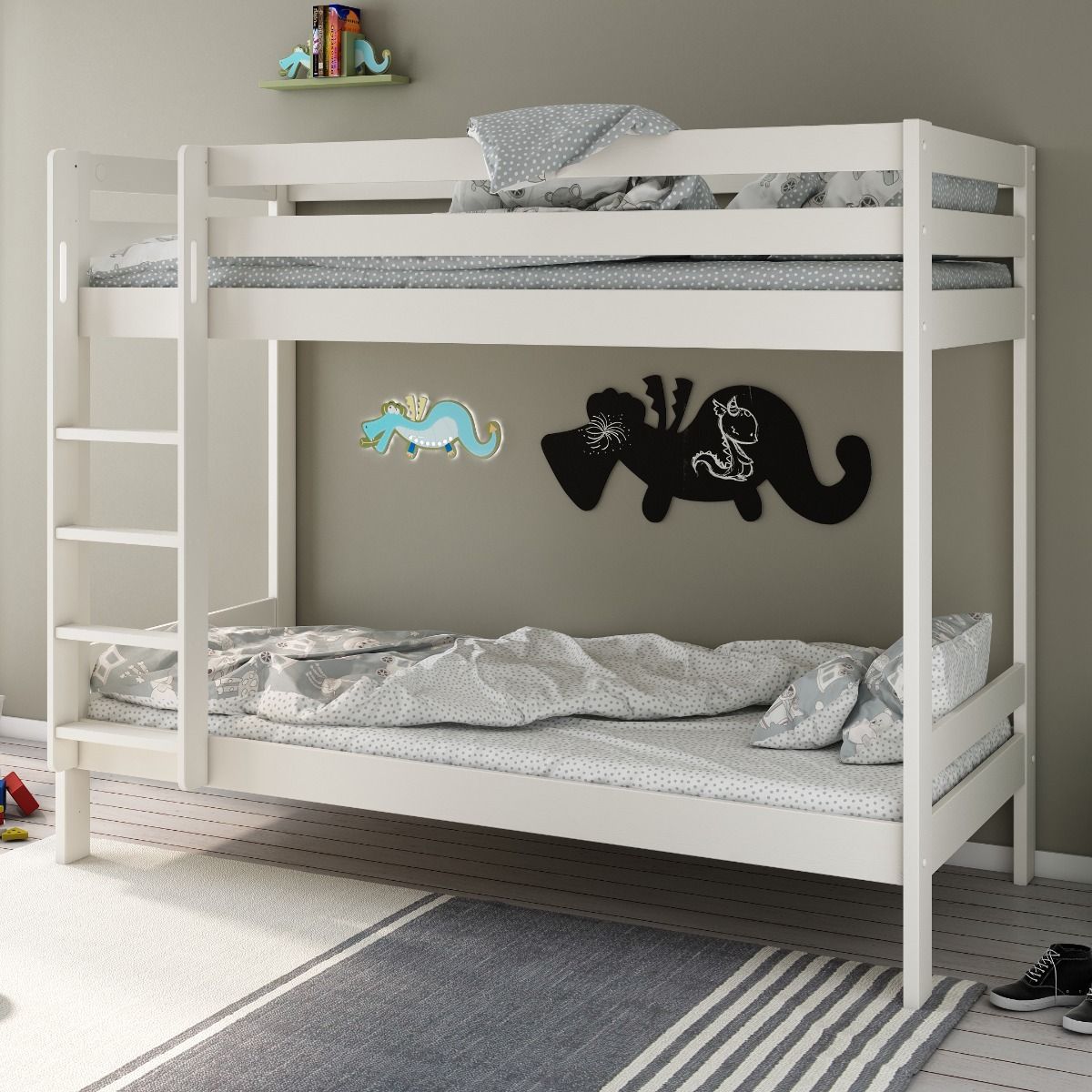 Noomi Nora Solid Wood Bunk Bed White (FSC-Certified)