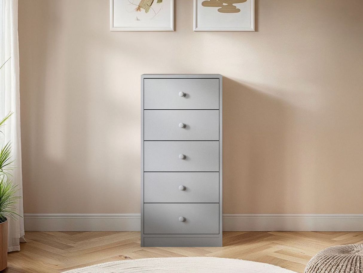 Flair Wizard Chest of 5 Drawers Grey