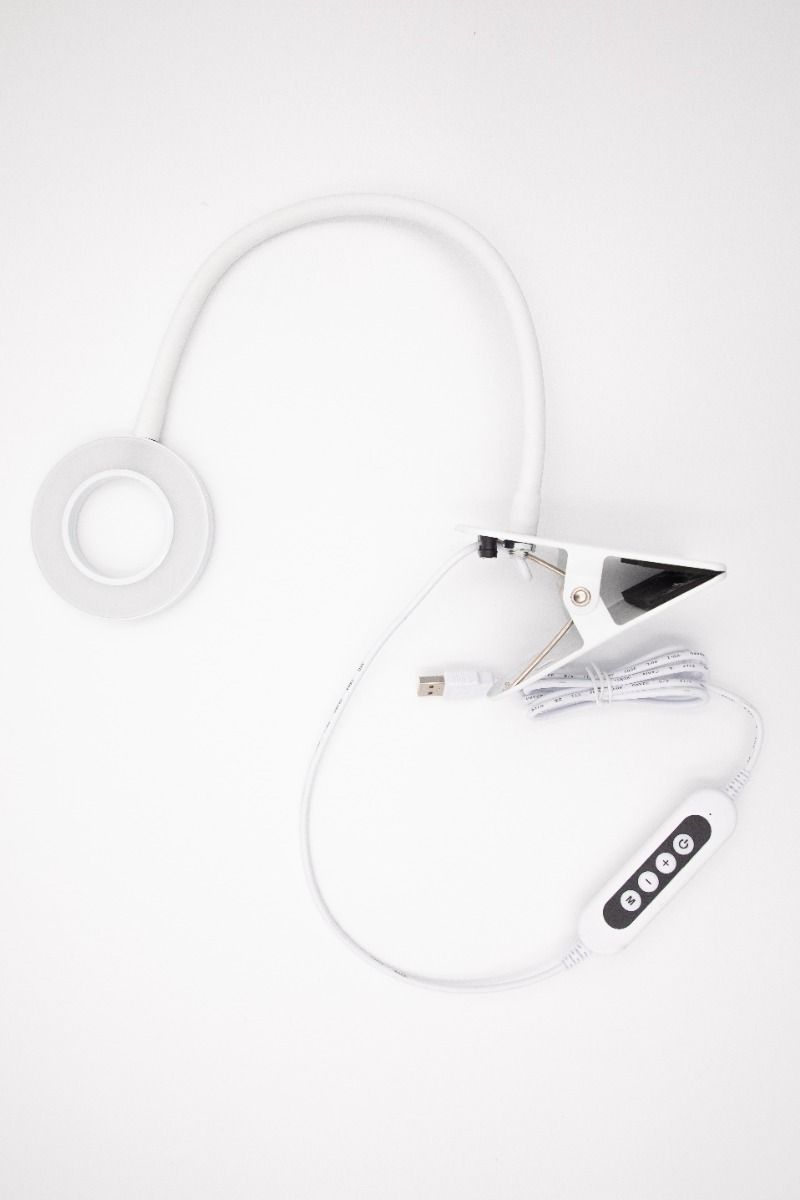 Clip on LED 3 Mode Bendy Light White