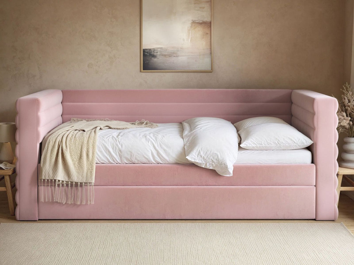 Flair Yuma Guest Bed Pink Velvet