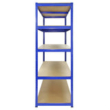 Monster Racking T-Rax Strong Storage Shelves, Blue, 120cm W, 60cm D, Set of 10